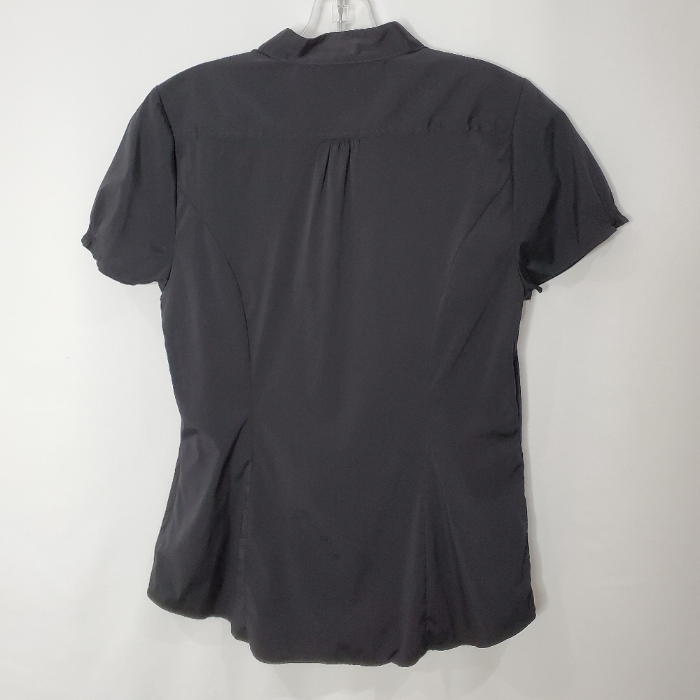 EXPRESS Elite Stretch Ruffle Blouse - Picture 2 of 7